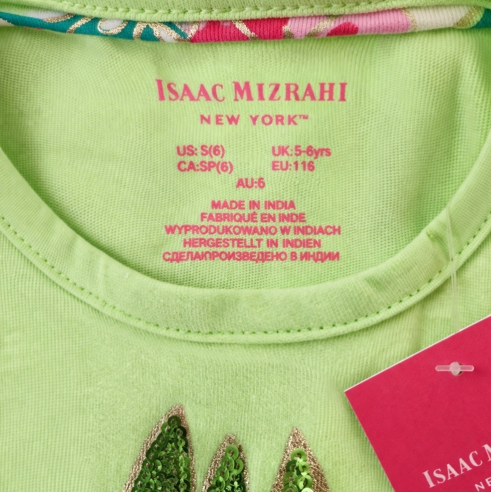 NWT Isaac Mizrahi NY Girls Tropical Pineapple 2PC Set Size 6 Resortwear - Picture 4 of 5